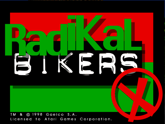 Radikal Bikers (Version 2.02) Title Screen